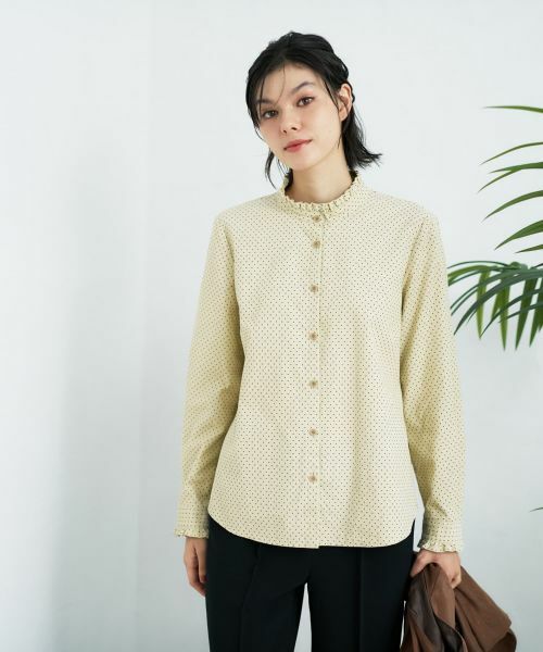 CARA O CRUZ / キャラ・オ・クルス シャツ・ブラウス | フリルカラードットブラウス【CoC by CARA O CRUZ】 | 詳細1