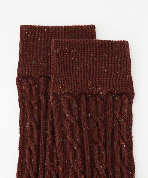 CARA O CRUZ / キャラ・オ・クルス ソックス | カラーネップケーブルソックス | 詳細5