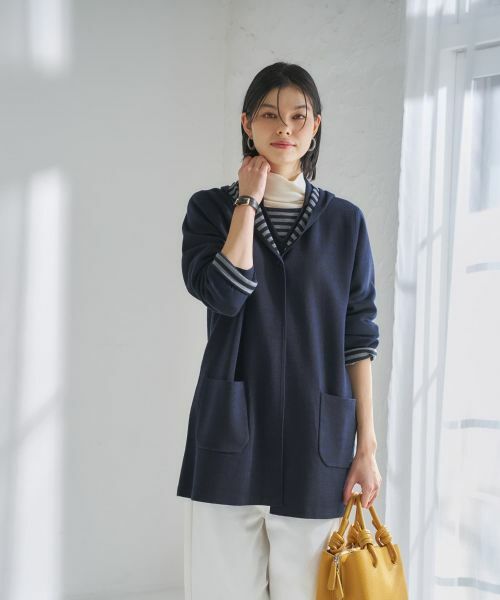 CARA O CRUZ / キャラ・オ・クルス カーディガン・ボレロ | 【リバーシブル 旅に便利】フーデッドカーディガン【CoC by CARA O CRUZ】 | 詳細14