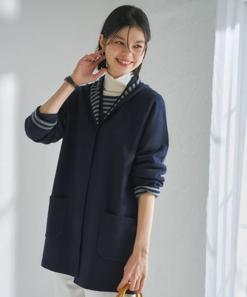 CARA O CRUZ / キャラ・オ・クルス カーディガン・ボレロ | 【リバーシブル 旅に便利】フーデッドカーディガン【CoC by CARA O CRUZ】 | 詳細15