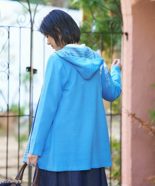 CARA O CRUZ / キャラ・オ・クルス カーディガン・ボレロ | 【リバーシブル 旅に便利】フーデッドカーディガン【CoC by CARA O CRUZ】 | 詳細5