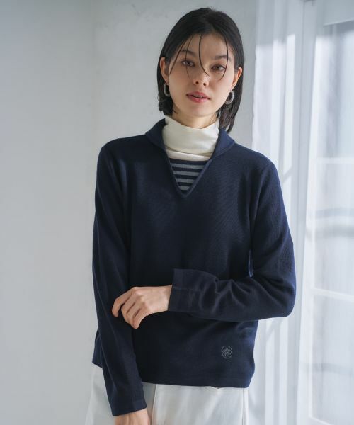 CARA O CRUZ / キャラ・オ・クルス ニット・セーター | 切替ラウンドカラーニット【CoC by CARA O CRUZ】 | 詳細12