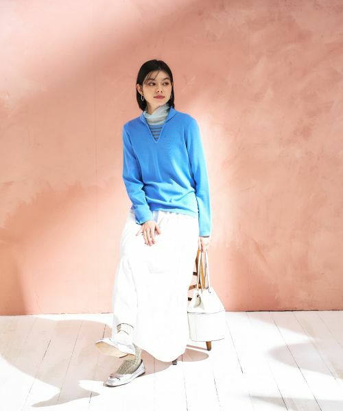 CARA O CRUZ / キャラ・オ・クルス ニット・セーター | 切替ラウンドカラーニット【CoC by CARA O CRUZ】 | 詳細13