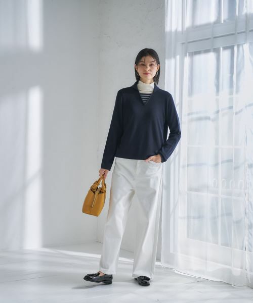 CARA O CRUZ / キャラ・オ・クルス ニット・セーター | 切替ラウンドカラーニット【CoC by CARA O CRUZ】 | 詳細23