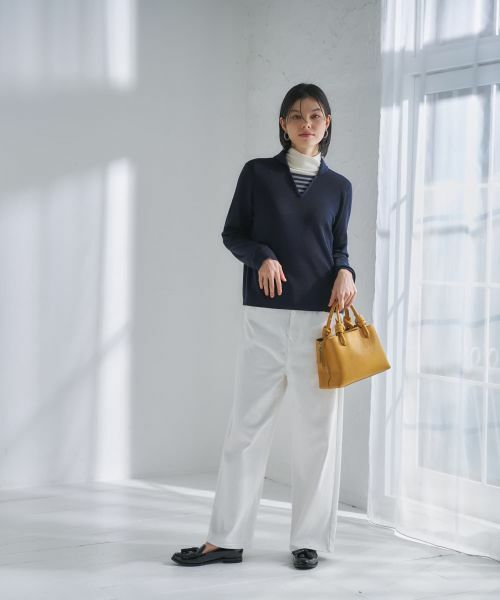 CARA O CRUZ / キャラ・オ・クルス ニット・セーター | 切替ラウンドカラーニット【CoC by CARA O CRUZ】 | 詳細25