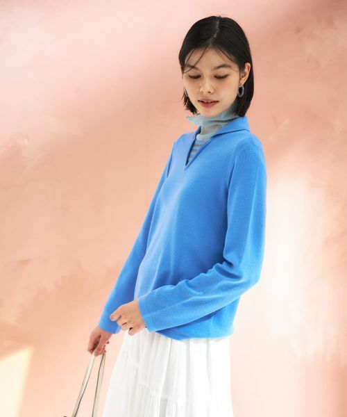 CARA O CRUZ / キャラ・オ・クルス ニット・セーター | 切替ラウンドカラーニット【CoC by CARA O CRUZ】 | 詳細7