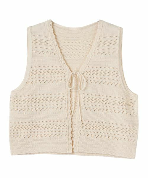 CARA O CRUZ / キャラ・オ・クルス テーラードジャケット | 透かし編みVネックニットベスト | 詳細26