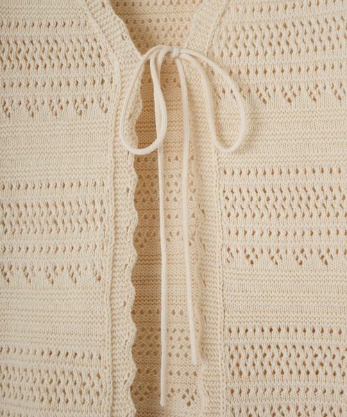 CARA O CRUZ / キャラ・オ・クルス テーラードジャケット | 透かし編みVネックニットベスト | 詳細27