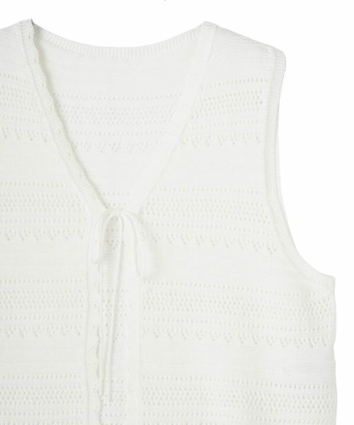 CARA O CRUZ / キャラ・オ・クルス テーラードジャケット | 透かし編みVネックニットベスト | 詳細29