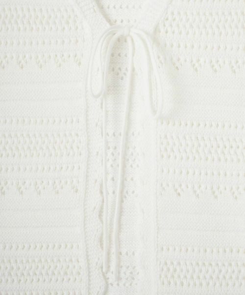 CARA O CRUZ / キャラ・オ・クルス テーラードジャケット | 透かし編みVネックニットベスト | 詳細30