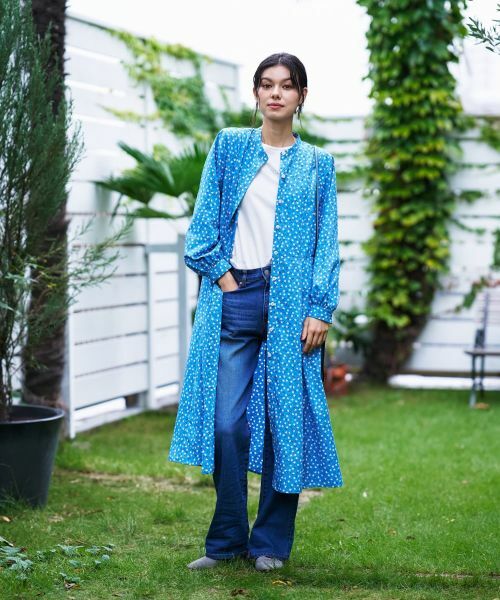 CARA O CRUZ / キャラ・オ・クルス ドレス | あらえる 花柄スタンドカラーワンピース【CoC by CARA O CRUZ】 | 詳細16