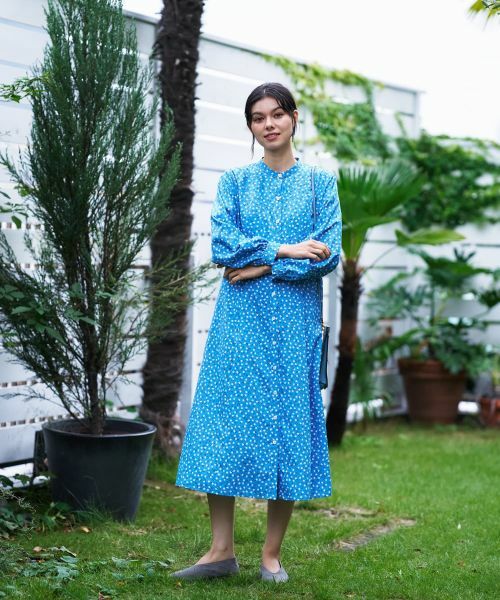 CARA O CRUZ / キャラ・オ・クルス ドレス | あらえる 花柄スタンドカラーワンピース【CoC by CARA O CRUZ】 | 詳細20