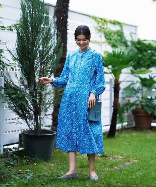 CARA O CRUZ / キャラ・オ・クルス ドレス | あらえる 花柄スタンドカラーワンピース【CoC by CARA O CRUZ】 | 詳細21