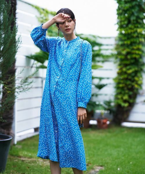 CARA O CRUZ / キャラ・オ・クルス ドレス | あらえる 花柄スタンドカラーワンピース【CoC by CARA O CRUZ】 | 詳細8