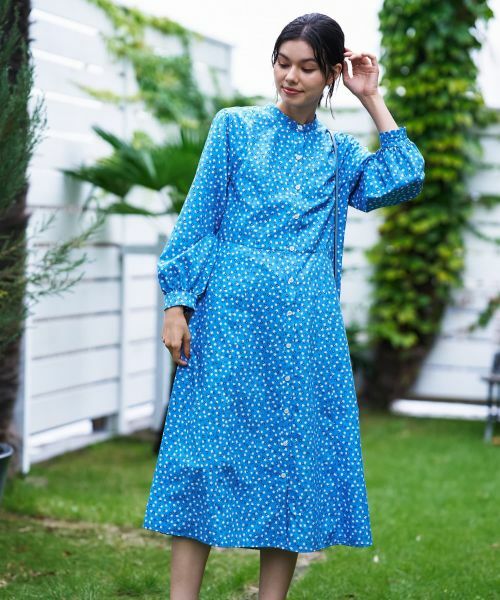 CARA O CRUZ / キャラ・オ・クルス ドレス | あらえる 花柄スタンドカラーワンピース【CoC by CARA O CRUZ】 | 詳細9