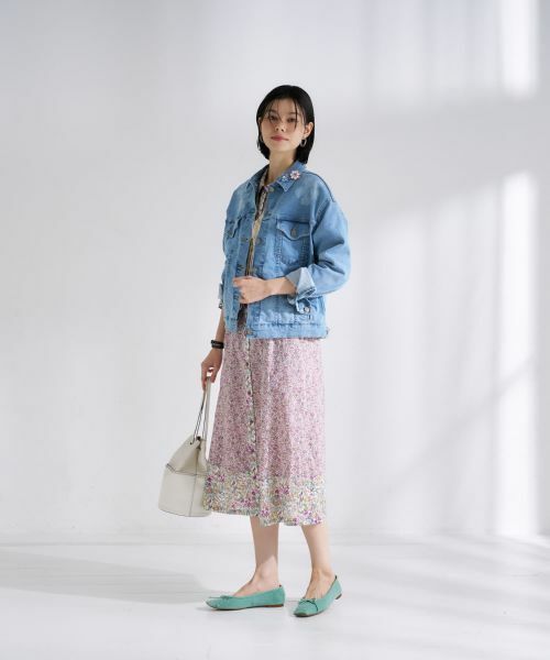 CARA O CRUZ / キャラ・オ・クルス テーラードジャケット | 花柄プリントGジャン【EDWIN】【産地ナブル】 | 詳細29