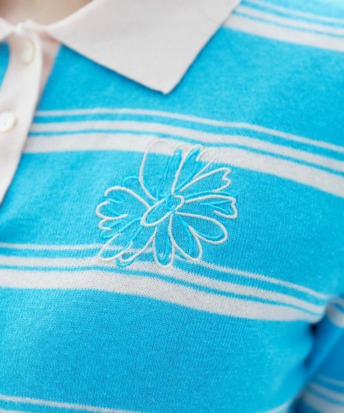 CARA O CRUZ / キャラ・オ・クルス ニット・セーター | ボーダー花刺繍ポロニット | 詳細27