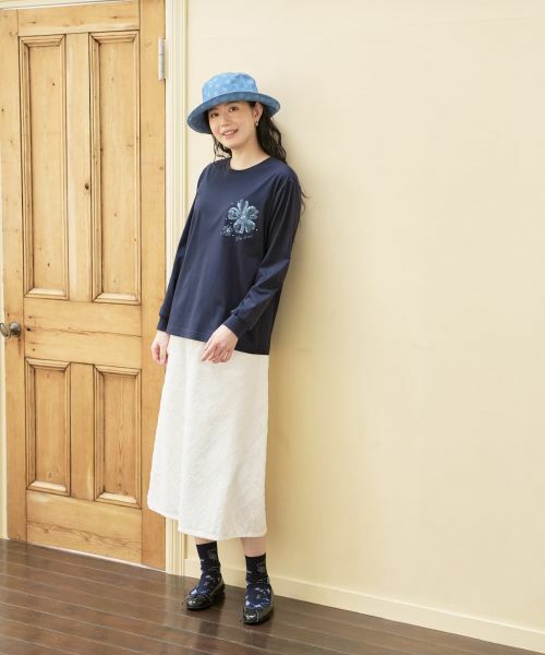 CARA O CRUZ / キャラ・オ・クルス カットソー | フラワープリントクルーネックカットソー | 詳細11