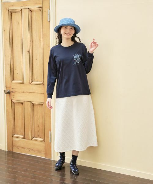 CARA O CRUZ / キャラ・オ・クルス カットソー | フラワープリントクルーネックカットソー | 詳細12