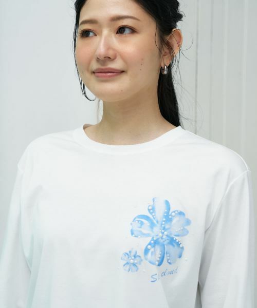 CARA O CRUZ / キャラ・オ・クルス カットソー | フラワープリントクルーネックカットソー | 詳細25