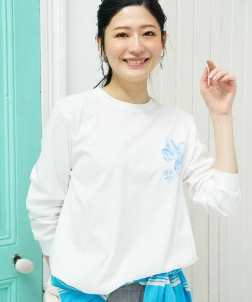 CARA O CRUZ / キャラ・オ・クルス カットソー | フラワープリントクルーネックカットソー | 詳細6