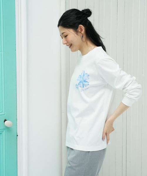 CARA O CRUZ / キャラ・オ・クルス カットソー | フラワープリントクルーネックカットソー | 詳細7