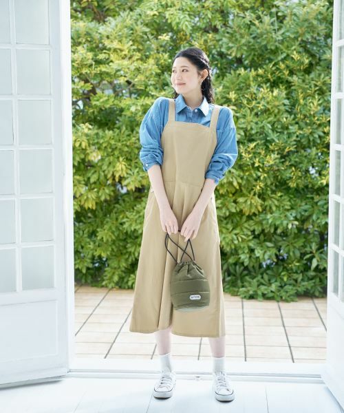 CARA O CRUZ / キャラ・オ・クルス ロング・マキシ丈ワンピース | サイドボタンジャンパースカート | 詳細10