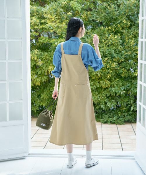CARA O CRUZ / キャラ・オ・クルス ロング・マキシ丈ワンピース | サイドボタンジャンパースカート | 詳細15