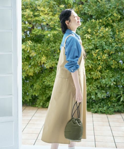 CARA O CRUZ / キャラ・オ・クルス ロング・マキシ丈ワンピース | サイドボタンジャンパースカート | 詳細5
