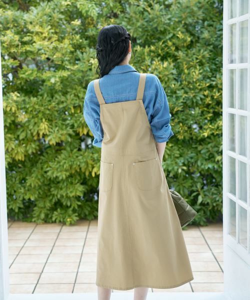 CARA O CRUZ / キャラ・オ・クルス ロング・マキシ丈ワンピース | サイドボタンジャンパースカート | 詳細6