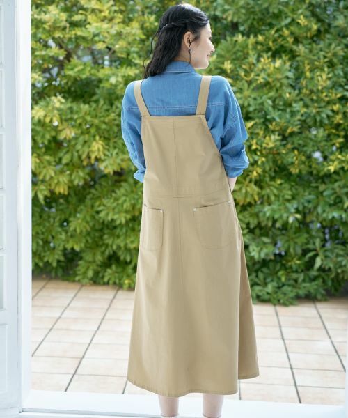 CARA O CRUZ / キャラ・オ・クルス ロング・マキシ丈ワンピース | サイドボタンジャンパースカート | 詳細7