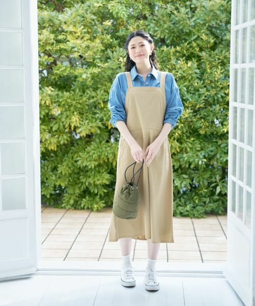 CARA O CRUZ / キャラ・オ・クルス ロング・マキシ丈ワンピース | サイドボタンジャンパースカート | 詳細9