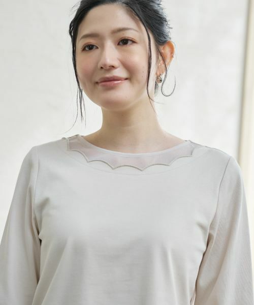 CARA O CRUZ / キャラ・オ・クルス シャツ・ブラウス | スカラップ切替ブラウス | 詳細17