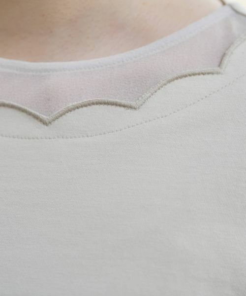 CARA O CRUZ / キャラ・オ・クルス シャツ・ブラウス | スカラップ切替ブラウス | 詳細21