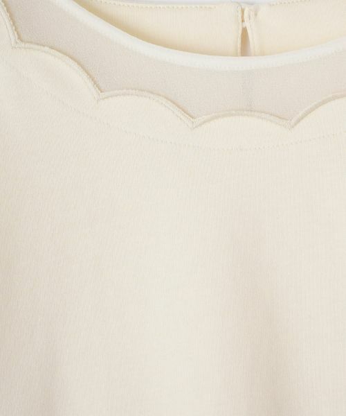 CARA O CRUZ / キャラ・オ・クルス シャツ・ブラウス | スカラップ切替ブラウス | 詳細4