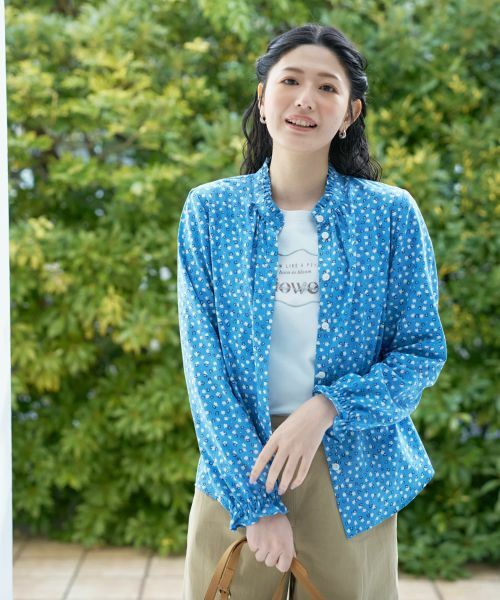 CARA O CRUZ / キャラ・オ・クルス シャツ・ブラウス | 小花柄フリルブラウス【CoC by CARA O CRUZ】 | 詳細6