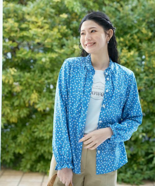 CARA O CRUZ / キャラ・オ・クルス シャツ・ブラウス | 小花柄フリルブラウス【CoC by CARA O CRUZ】 | 詳細7