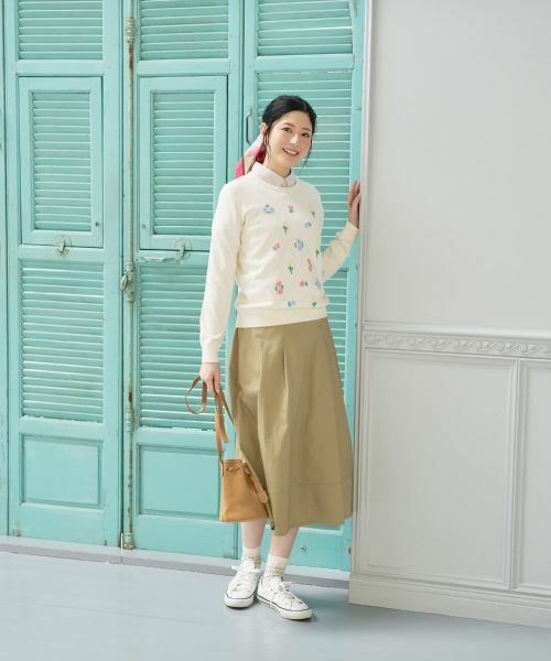 CARA O CRUZ / キャラ・オ・クルス ニット・セーター | 刺繍クルーネックニット【CoC by CARA O CRUZ】 | 詳細14