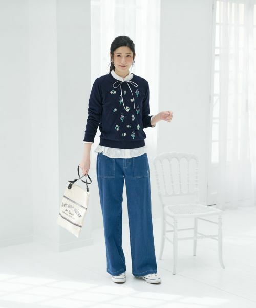 CARA O CRUZ / キャラ・オ・クルス ニット・セーター | 刺繍クルーネックニット【CoC by CARA O CRUZ】 | 詳細19