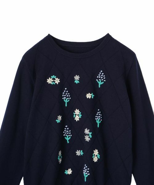 CARA O CRUZ / キャラ・オ・クルス ニット・セーター | 刺繍クルーネックニット【CoC by CARA O CRUZ】 | 詳細2