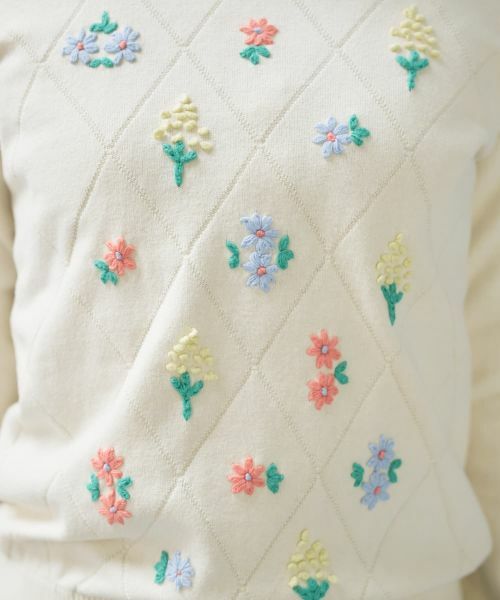 CARA O CRUZ / キャラ・オ・クルス ニット・セーター | 刺繍クルーネックニット【CoC by CARA O CRUZ】 | 詳細25