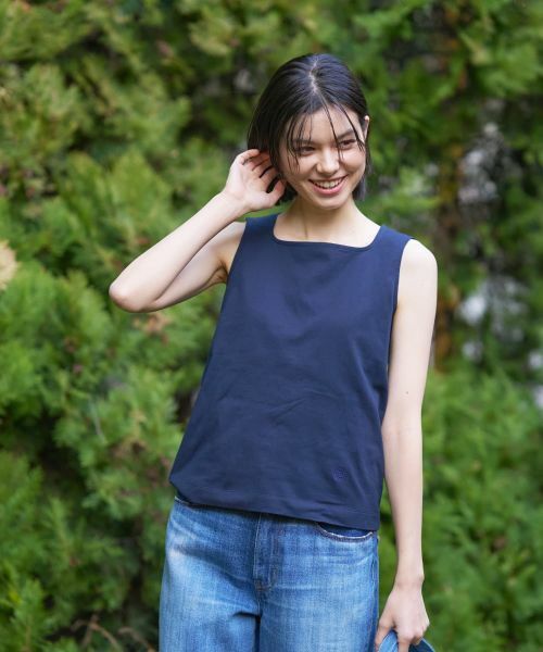 CARA O CRUZ / キャラ・オ・クルス カットソー | 洗えるスクエアネックタンクトップ | 詳細1