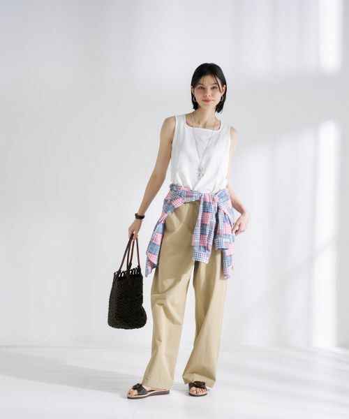 CARA O CRUZ / キャラ・オ・クルス カットソー | 洗えるスクエアネックタンクトップ | 詳細11