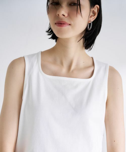 CARA O CRUZ / キャラ・オ・クルス カットソー | 洗えるスクエアネックタンクトップ | 詳細17