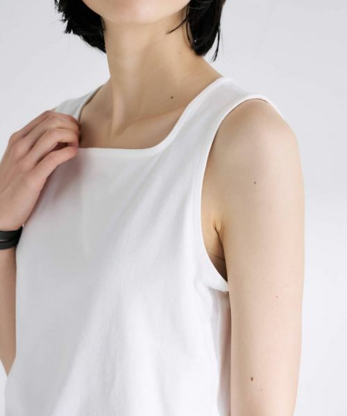 CARA O CRUZ / キャラ・オ・クルス カットソー | 洗えるスクエアネックタンクトップ | 詳細18