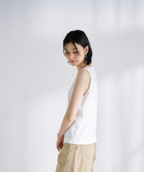 CARA O CRUZ / キャラ・オ・クルス カットソー | 洗えるスクエアネックタンクトップ | 詳細6