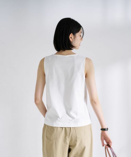 CARA O CRUZ / キャラ・オ・クルス カットソー | 洗えるスクエアネックタンクトップ | 詳細7