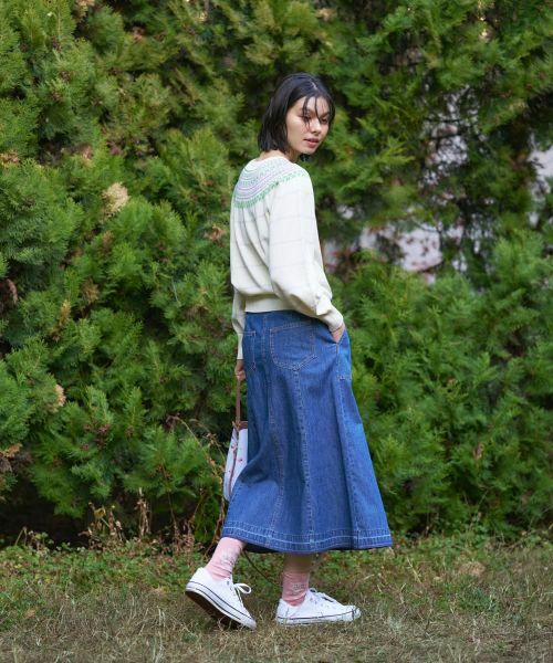 CARA O CRUZ / キャラ・オ・クルス ニット・セーター | フローラル柄クルーネックニット | 詳細23