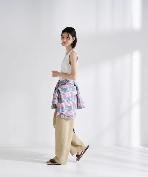 CARA O CRUZ / キャラ・オ・クルス シャツ・ブラウス | パッチワーク風チェックフーデッドシャツ | 詳細27