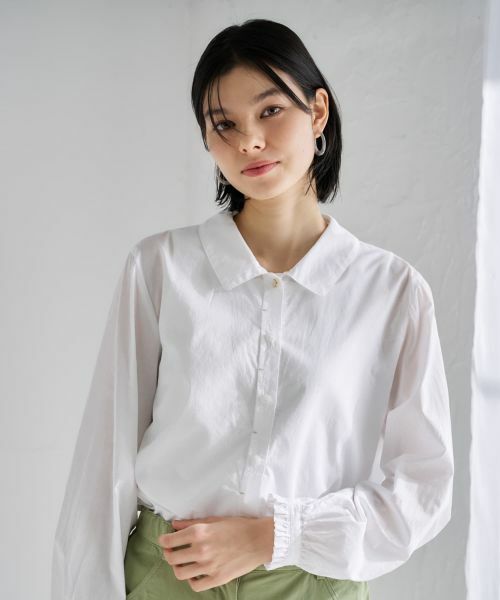 CARA O CRUZ / キャラ・オ・クルス シャツ・ブラウス | 丸襟ギャザースリーブシャツ【CoC by CARA O CRUZ】 | 詳細4
